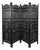 Vintage Black Stain Indian Boho Folding Screen / Room Divider For Sale