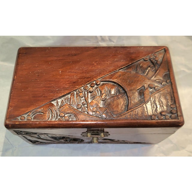 1960s Carved Jewelry Whatnot Box For Sale In West Palm - Image 6 of 10