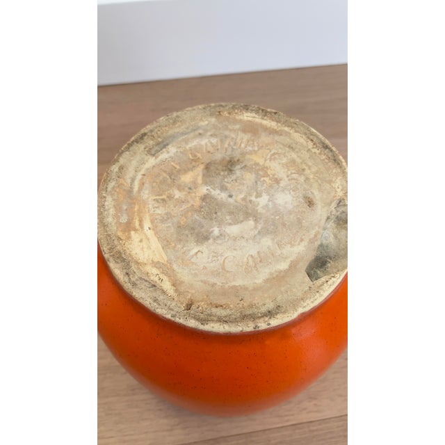 1960s Gainey Pottery Planter in Speckled Orange For Sale - Image 6 of 7