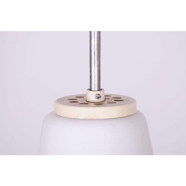 Mid-Century Modern Mid-Century Chandelier in Chrome, Blackened Steel and Glass, Czech, 1960s For Sale - Image 3 of 8