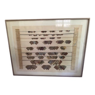 1960s Large-Scale Signed Original Mixed Media Collage — Framed, Mid Century For Sale