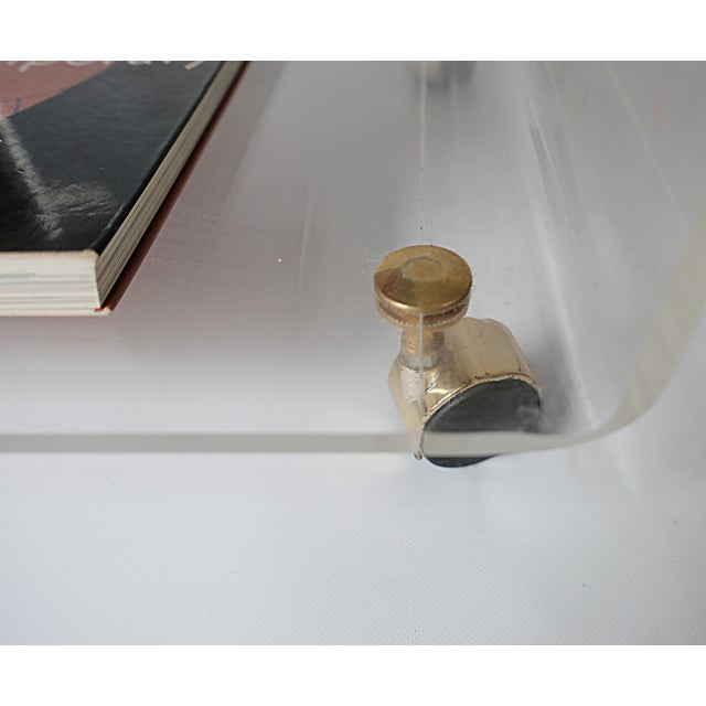 1970s Side Table on Casters in Acrylic Glass by David Lange, 1970s For Sale - Image 5 of 10