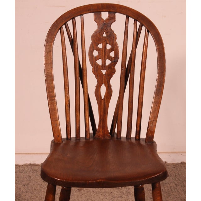 Wood 19th Century Windsor Wheelback Chairs, Set of 10 For Sale - Image 7 of 14