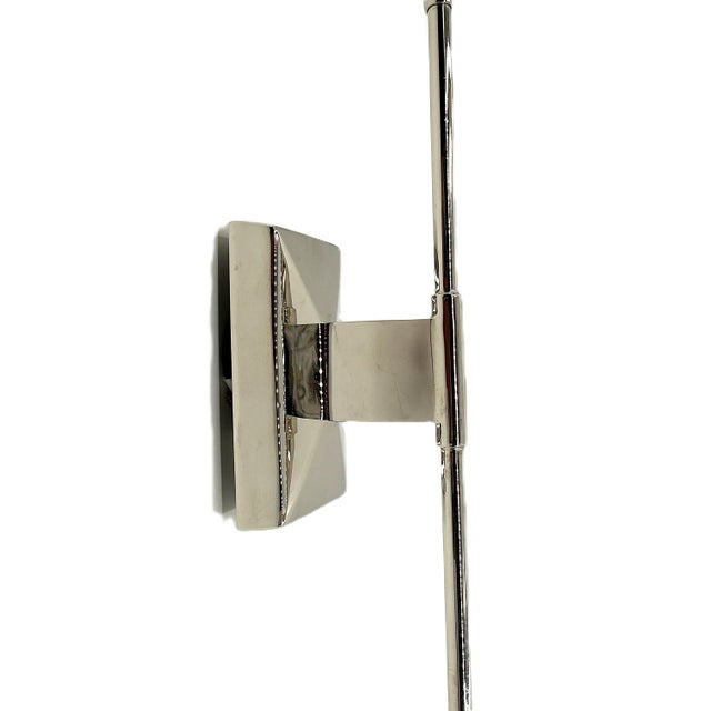 Pair of Visual Comfort Stellar Single Tail Led Wall Sconces in Polished Nickel (Pre-Owned) For Sale - Image 12 of 12