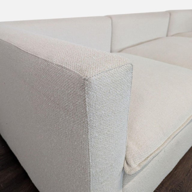 Beige Crate & Barrel Lotus Modern 3-Seat Sofa in Light Beige For Sale - Image 8 of 9