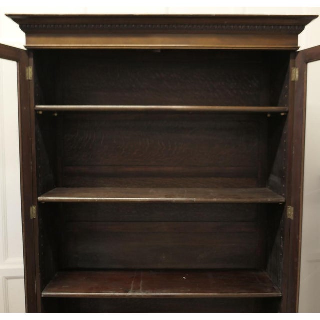 19th Century Tall Glazed Bookcase with Cupboard Under, in Good conditions. Designed before 1890