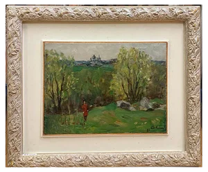 Boris Lavrenko, Landscape with Red Figure, 1980