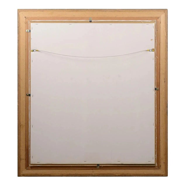 1980s 1980 Kwok Leung Law Oil Painting Harbor Scene With Floral Garden For Sale - Image 5 of 6