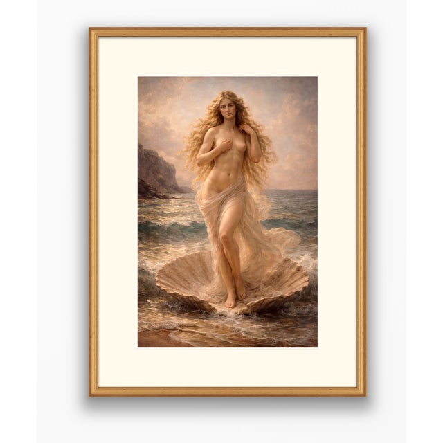Atelier Aria Lumae Venus in a Quiet Sea Original Classical Realism Fine Art Gallery Board Print For Sale - Image 14 of 14