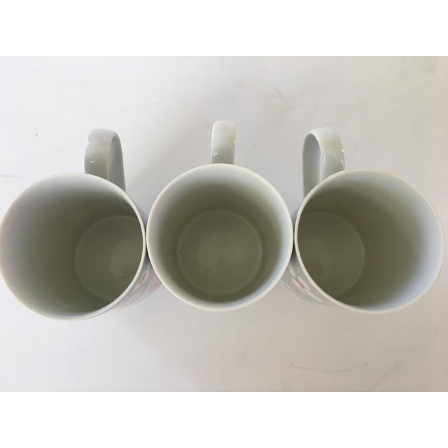 Ceramic Set of Three - Fitz and Floyd Mugs in "Chanson Des Fleurs" Pattern Made in Japan For Sale - Image 7 of 12