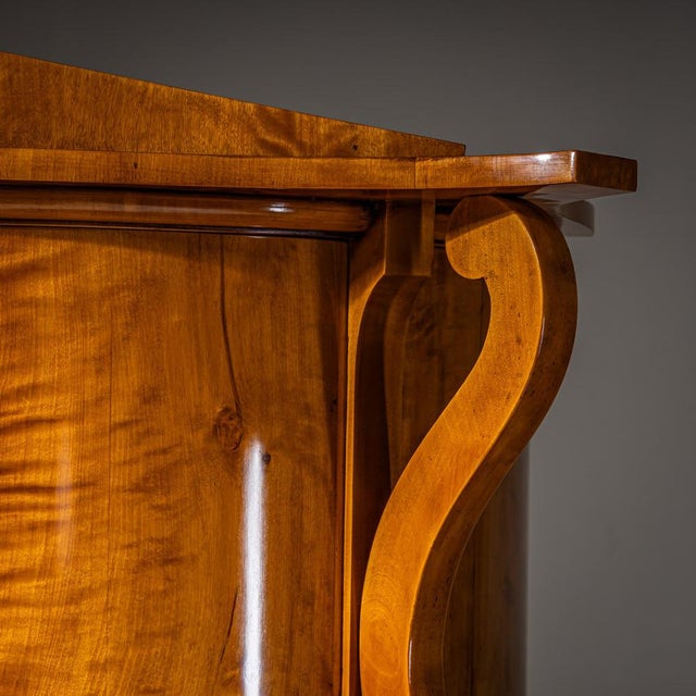 Biedermeier Secretary in Birch, Germany, 1830 For Sale - Image 9 of 10