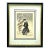 Vintage Japanese Woodblock Print Uchida Art Company Kyoto Geisha in Snow Framed For Sale