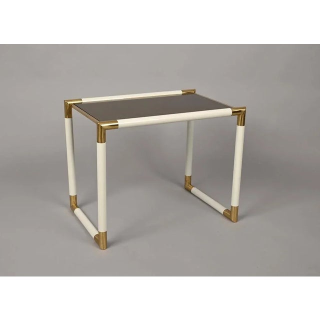 Italian Brass and Mirrored Glass Coffee Table by Tommaso Barbi, 1970s For Sale - Image 11 of 17