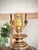 Stiffel Substantially Large 32” Vintage Pair of Stiffel Solid Brass Hollywood Regency Urn Table Lamps With 10” Linen Shades For Sale - Image 4 of 12