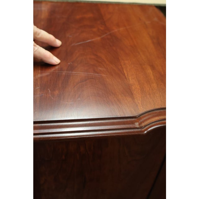 Knob Creek Ethan Allen Cherry Queen Anne Sideboard With Brass Galley For Sale - Image 13 of 14