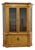 Century Furniture Italian Neoclassical Tuscan Style Burled Walnut 62" Lighted Display China Cabinet For Sale