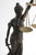 Late 20th Century Late 20th Century Bronze Lady Justice Statue With Blindfold and Scales, Heavy, 15.25" Tall, Law Office Decor For Sale - Image 5 of 9