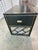 Vintage Sligh Furniture Black Lacquer Campaign Desk With Gold-Tooled Leather Top & Faux Bamboo Base For Sale - Image 10 of 15