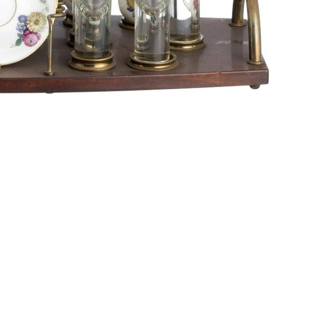 Porcelain Tray with Coffee Cups and Glasses, Set of 13 For Sale - Image 5 of 6