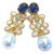 Bochic "Capri" Vintage Multi Sapphire & Ruby Earrings Set In 18K Gold & Silver For Sale - Image 15 of 18