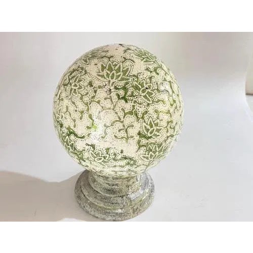 Beige Garniture Enameled Ceramic Colored Bowl on Stone Base, France, 1960 For Sale - Image 8 of 9