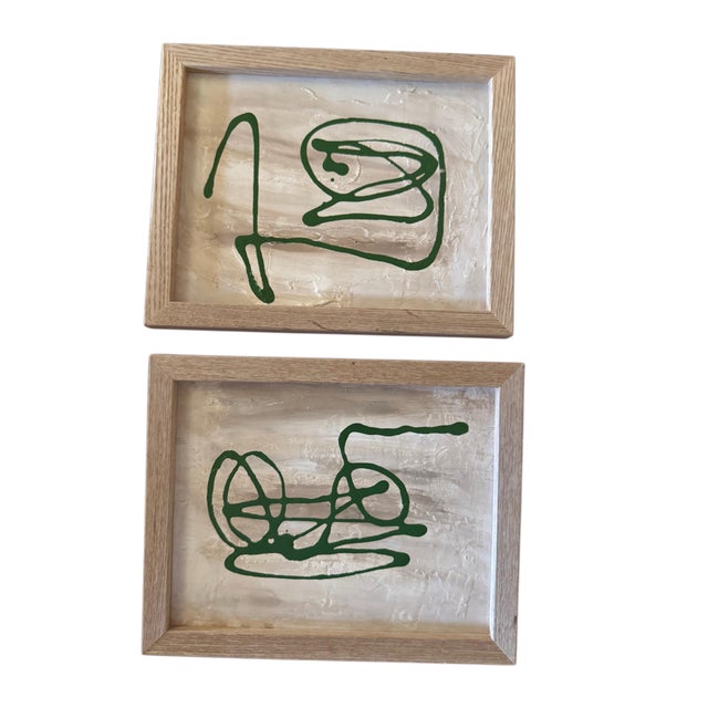 Bring contemporary, gallery-inspired style to your space with this pair of original textured abstract paintings. Each...