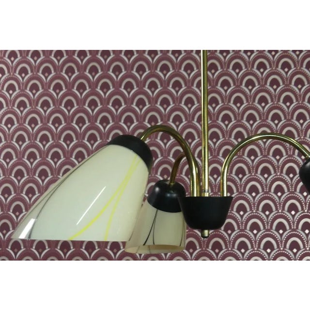 Ceiling Lamp in Glass, 1950s For Sale - Image 5 of 8