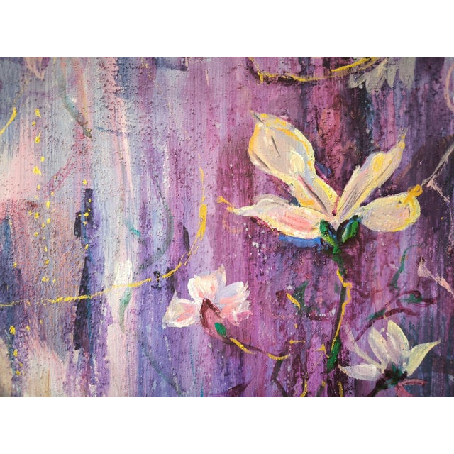 Linda Clerget, Le Gardien, Acrylic-Ink-Texture Mediums on Canvas For Sale - Image 4 of 6
