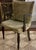 Wood Mid Century Arm Chair With Velvet Nail Heads For Sale - Image 7 of 12