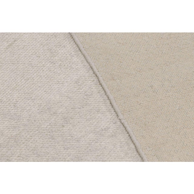 Ivory Rug & Kilim’s Oversized Contemporary Textural Solid Rug in Ivory Tones - 13x14 For Sale - Image 8 of 8
