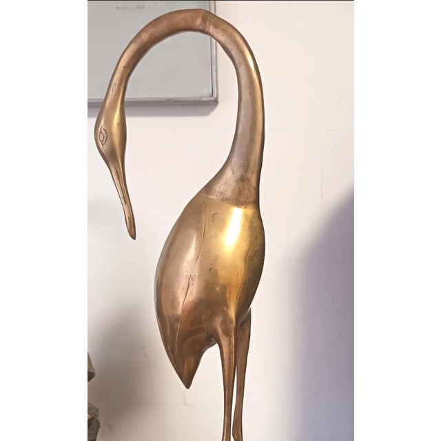 Modern Large Mid-Century Modern Brass Crane, 1950s For Sale - Image 3 of 7