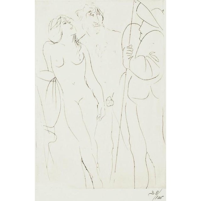 Modern Giacomo Manzú, Nude Oedipus, Ed. 38/105, 1968, Etching For Sale - Image 3 of 3
