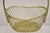 Late 20th Century Vintage Solid Brass Wire Metal Hollywood Regency Hand Woven Basket With Handle For Sale In Philadelphia - Image 6 of 12