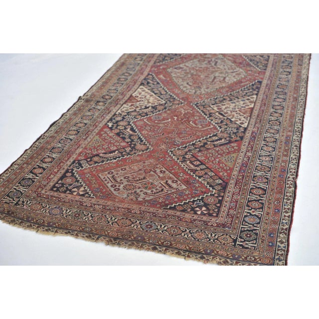 Persian Antique Oliver Nomadic Village Rug, 5 x 8.3 For Sale - Image 3 of 11