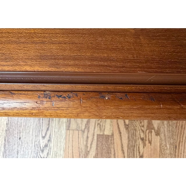 Vintage 1970s Dyrlund Danish Modern Teak Rolling Tv / Media Cabinet With Tambour Doors For Sale - Image 14 of 17
