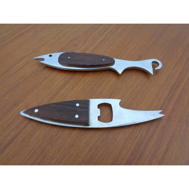 Carl Auböck Fish Shaped Bottle Opener in Stainless Steel by Carl Auböck, Set of 2, 1960s For Sale - Image 4 of 13