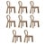 Textile Mary III Dining Chairs with Wood or Lacquered Legs by Ottiu, Set of 8 For Sale - Image 7 of 7