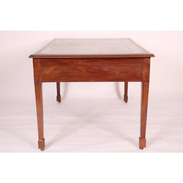 Traditional George II Mahogany Partners Writing Table For Sale - Image 3 of 12