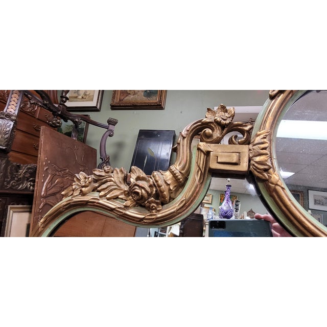 Art Deco Large Antique French Style Mantel Mirror For Sale - Image 3 of 9