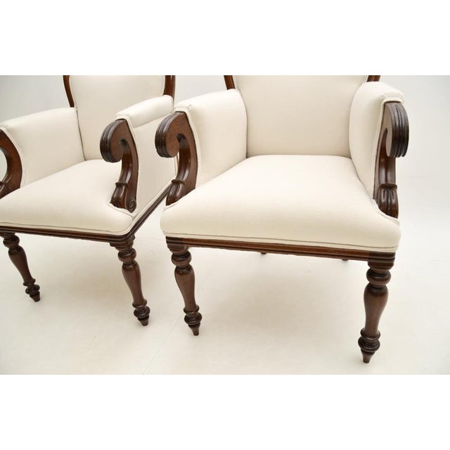 Antique William IV Armchairs, 1830s, Set of 2 For Sale - Image 10 of 11