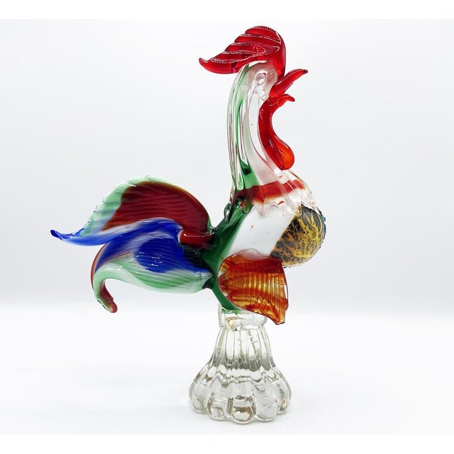 Murano Multicolored Rooster Sculpture, 1960s For Sale - Image 10 of 18