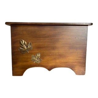 Gift Box in Walnut Wood Finished in an Aged Patina, 1980s For Sale