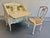 La Barge Vintage La Barge Hand Painted Blue and White French Secretary Desk and Chair For Sale - Image 4 of 11