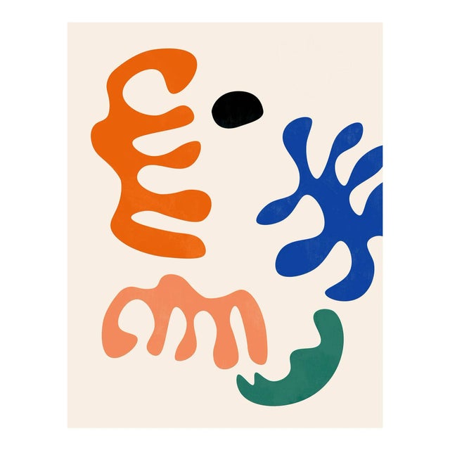 Contemporary Danish Modern Style Abstract Fine Art Print - 24" X 30" For Sale