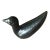 1980s Black Stone Modernist Bird Figurine Marked 550 For Sale