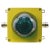 Airport Runway Sconce in Yellow Metal and Green Glass For Sale - Image 6 of 8