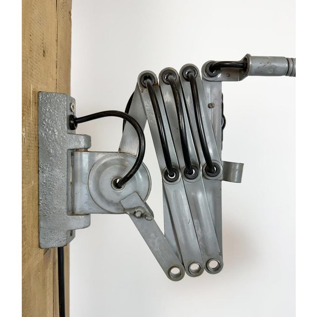 Vintage Industrial Gooseneck Scissor Wall Lamp from Elektroinstala, 1960s For Sale - Image 14 of 18