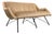 Brazilian Modern "Concha" Loveseat in Metal & Textured Brass-Toned Fabric by Carlo Hauner, 1955 - Lot 42C For Sale