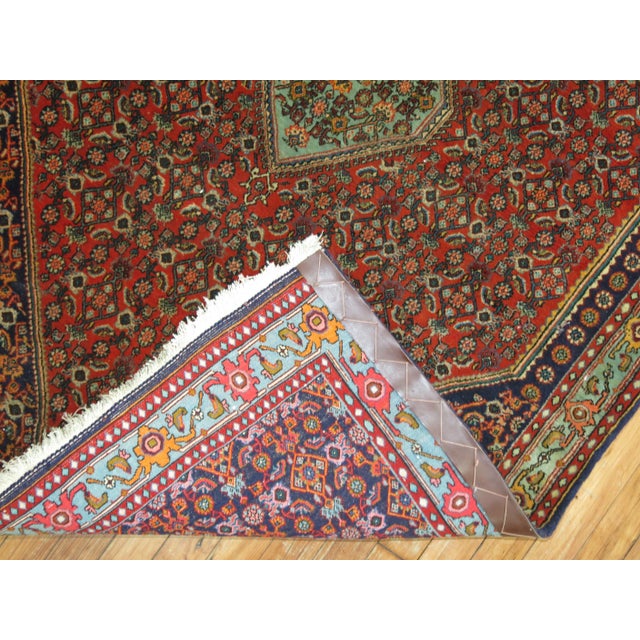 Vintage Zabihi Collection Fish Pattern Persian Bidjar Rug - 3'9" x 5'7" For Sale - Image 4 of 6