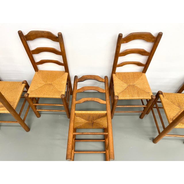 Chairs in Elm and Mulched Seat, 1950s, Set of 8 For Sale - Image 9 of 18
